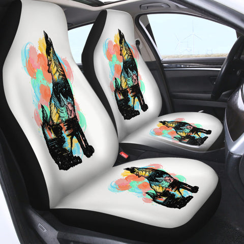 Image of Colorful Spray Wolf SWQT3584 Car Seat Covers