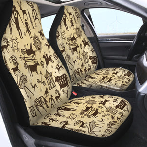 Country Animal Sketch SWQT3592 Car Seat Covers