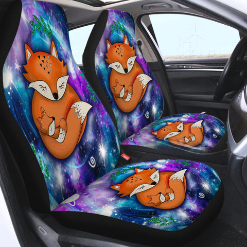 Image of Fox Family in Galaxy SWQT3593 Car Seat Covers