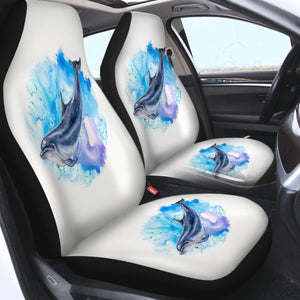 Blue Spray Dolphin SWQT3596 Car Seat Covers