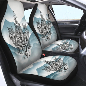 Three Wolf Dreamcatcher SWQT3598 Car Seat Covers