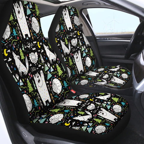 Image of Cartoon Winter Animals SWQT3601 Car Seat Covers