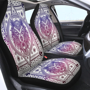 Angry Wolf B&W Bandana SWQT3602 Car Seat Covers