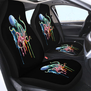 Funny Colorful Octopus SWQT3609 Car Seat Covers