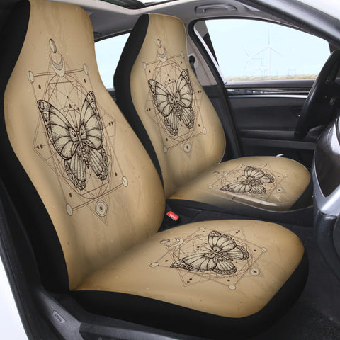 Image of Vintage Butterfly Zodiac SWQT3653 Car Seat Covers