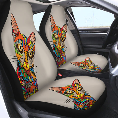 Image of Colorful Aztec Sphynx SWQT3664 Car Seat Covers