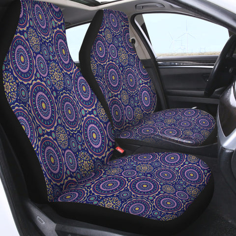 Image of Dark Blue Mandala SWQT3675 Car Seat Covers