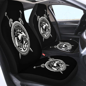 Deer Shield and Knives SWQT3676 Car Seat Covers