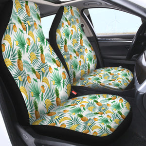Tropical Pineapple & Bananas SWQT3677 Car Seat Covers