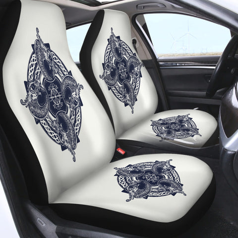 Image of Navy Ancient Mandala SWQT3683 Car Seat Covers