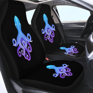 Gradient Blue&Purple Angry Octopus SWQT3687 Car Seat Covers