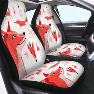 Winter Funny Shapes of Fox SWQT3688 Car Seat Covers