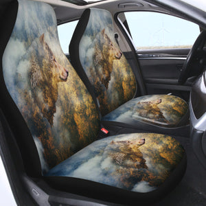 Cozy Forest Wolf  SWQT3689 Car Seat Covers