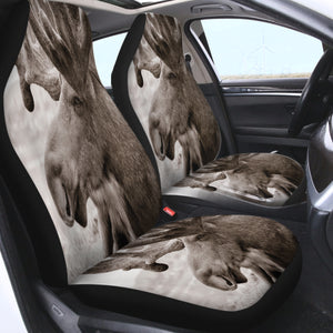 Old Reindeer Head SWQT3743 Car Seat Covers