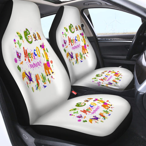 Image of Mexico Cartoon Animals SWQT3747 Car Seat Covers