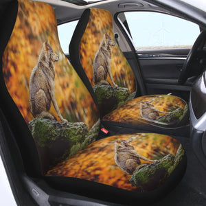 Real Wolf in Forest SWQT3807 Car Seat Covers