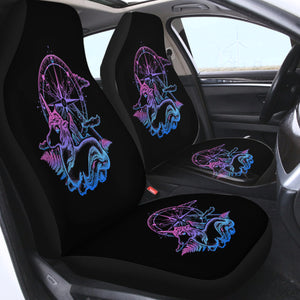 Gradient Unicorn & Compass Sketch SWQT3814 Car Seat Covers