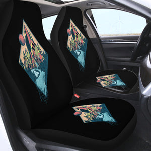 Night Forest Illustration SWQT3815 Car Seat Covers
