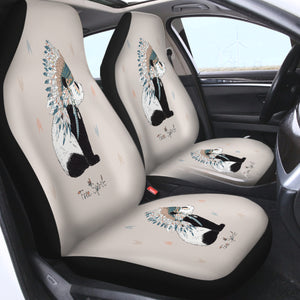Free Spirit - Bohemian Panda SWQT3816 Car Seat Covers