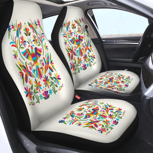 Colorful Bird Art SWQT3822 Car Seat Covers