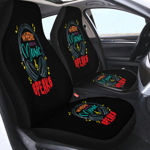 Where Music Speak - Headphone SWQT3823 Car Seat Covers