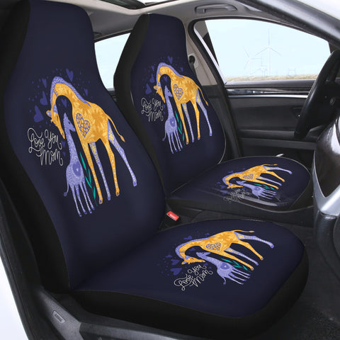 Image of Giraffe - Love you Mom SWQT3825 Car Seat Covers