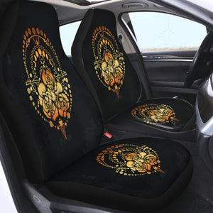 Orange Rose Gold Zodiac SWQT3826 Car Seat Covers