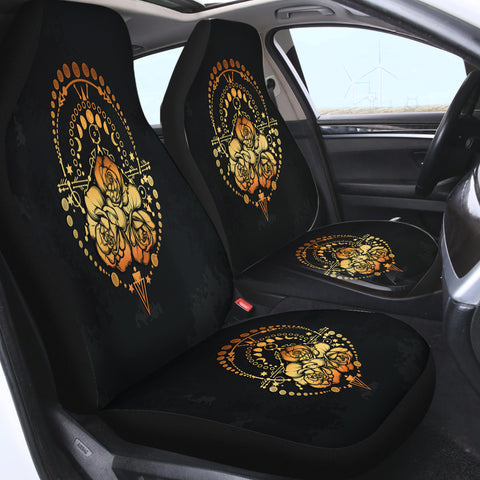 Image of Orange Rose Gold Zodiac SWQT3826 Car Seat Covers