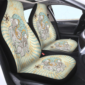 Koi Fish Japan Art SWQT3858 Car Seat Covers