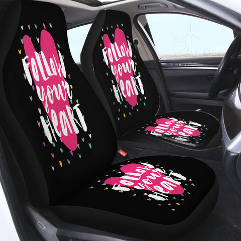 Image of Coloful Follow Your Heart SWQT3870 Car Seat Covers