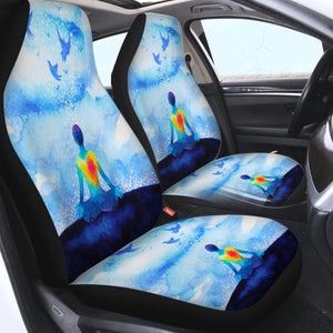 Human Heat Yoga Blue Theme SWQT3874 Car Seat Covers