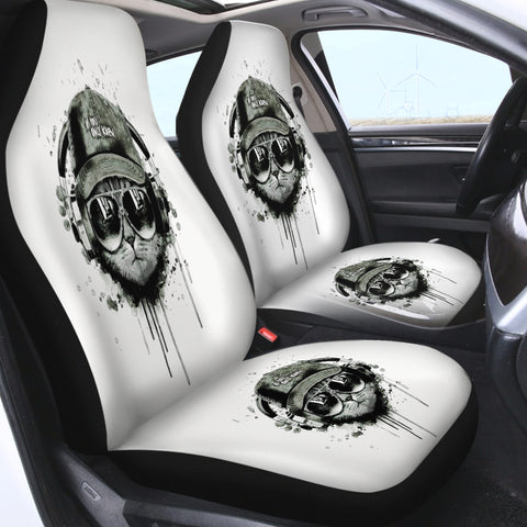 Image of Swag Sunglass Music Headphone Cat SWQT3880 Car Seat Covers