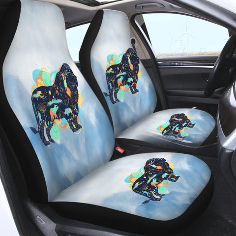 Image of Lion - Watercolor Pastel Animal Theme SWQT3931 Car Seat Covers