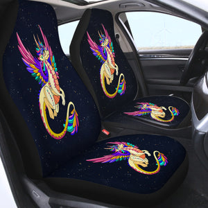Colorful Dragonfly Illustration SWQT3938 Car Seat Covers