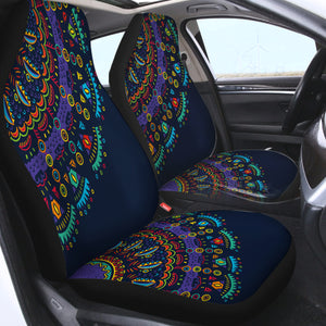 Colorful Cartoon Mandala Navy Theme SWQT4097 Car Seat Covers