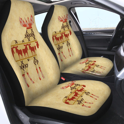 Image of Reindeer Aztec Pattern SWQT4099 Car Seat Covers