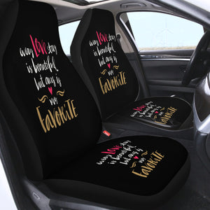 Love - My Heart Is My Favorite SWQT4110 Car Seat Covers