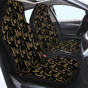 Golden Love Text SWQT4111 Car Seat Covers