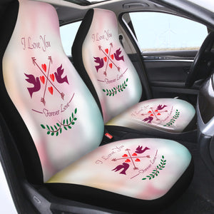 Forever Love Pink Theme SWQT4112 Car Seat Covers