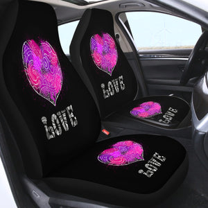 Heart Love Mandala Pattern SWQT4117 Car Seat Covers