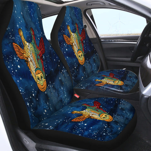 Image of Mandala Giraffe Galaxy Theme SWQT4118 Car Seat Covers