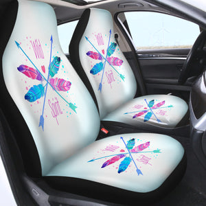 Gradient Pink & Blue Arrows - Wild & Spirit SWQT4120 Car Seat Covers