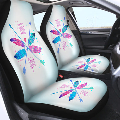 Image of Gradient Pink & Blue Arrows - Wild & Spirit SWQT4120 Car Seat Covers