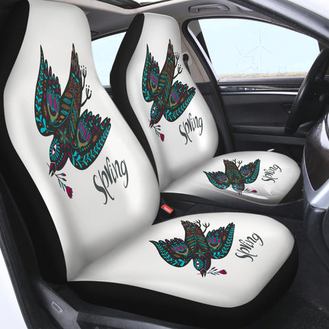 Image of Bohemian Aztec Spring Bird SWQT4220 Car Seat Covers