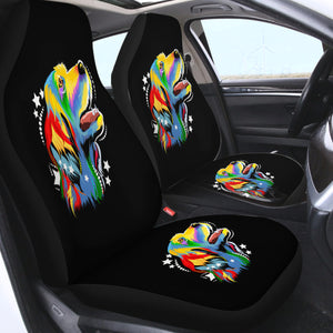 Colorful Star Golden Retriever SWQT4226 Car Seat Covers