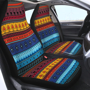 Color Aztec Stripes SWQT4228 Car Seat Covers