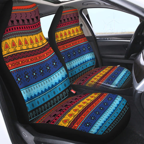 Image of Color Aztec Stripes SWQT4228 Car Seat Covers