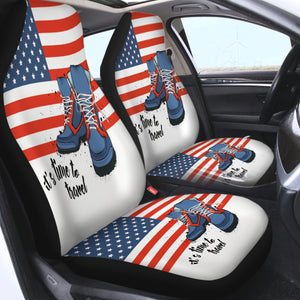 USA It's Time To Travel SWQT4238 Car Seat Covers