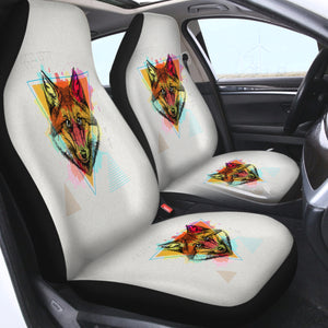 Splash Multicolor Wolf Black Work SWQT4298 Car Seat Covers