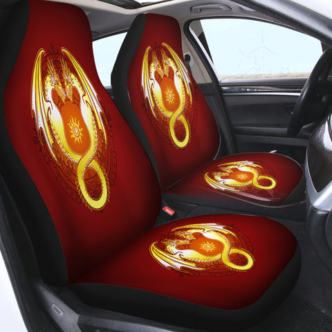 Image of Facing Yellow Europe Dragonfly Fire Theme SWQT4305 Car Seat Covers